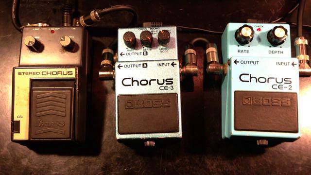 Vintage Chorus Shootout Ibanez MIJ CSL Boss CE2 CE3