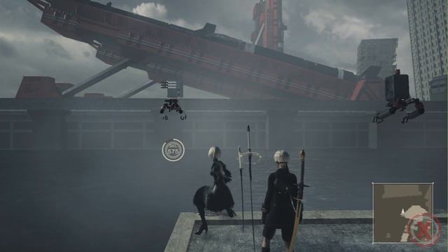 Nier Automata - Quest (With 2B) - The Wandering Couple (gameplay) [1080p 60fps] смотреть онлайн