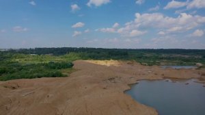 Сычево песчаные дюны. Кадры с квадрокоптера. Мотопрогулка. Сычевский карьер.