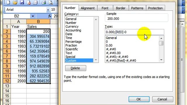 AM 4113 Custom Number Formats Microsoft Excel 2003