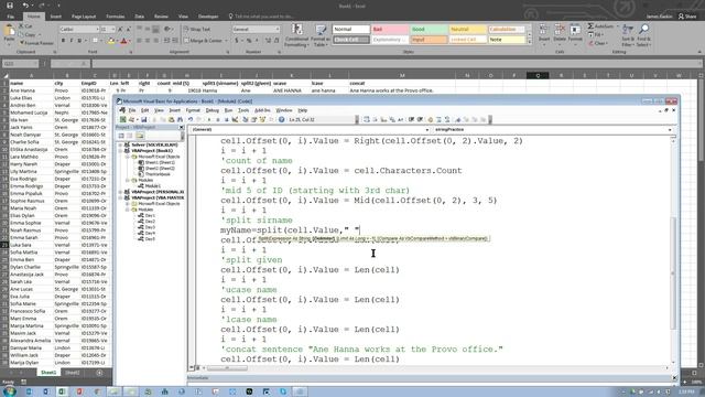 String Manipulations in VBA for Excel смотреть онлайн