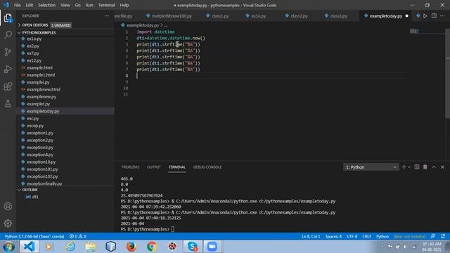 python math,datetime and calendar examples смотреть онлайн