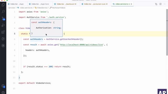 10 NextJS Dashboard page with listing of videos using Auth token, Protected Routes смотреть онлайн