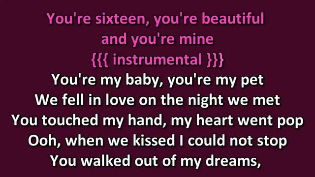 Ringo Starr - You're Sixteen (You’re Beautiful And You’re Mine) KARAOKE смотреть онлайн