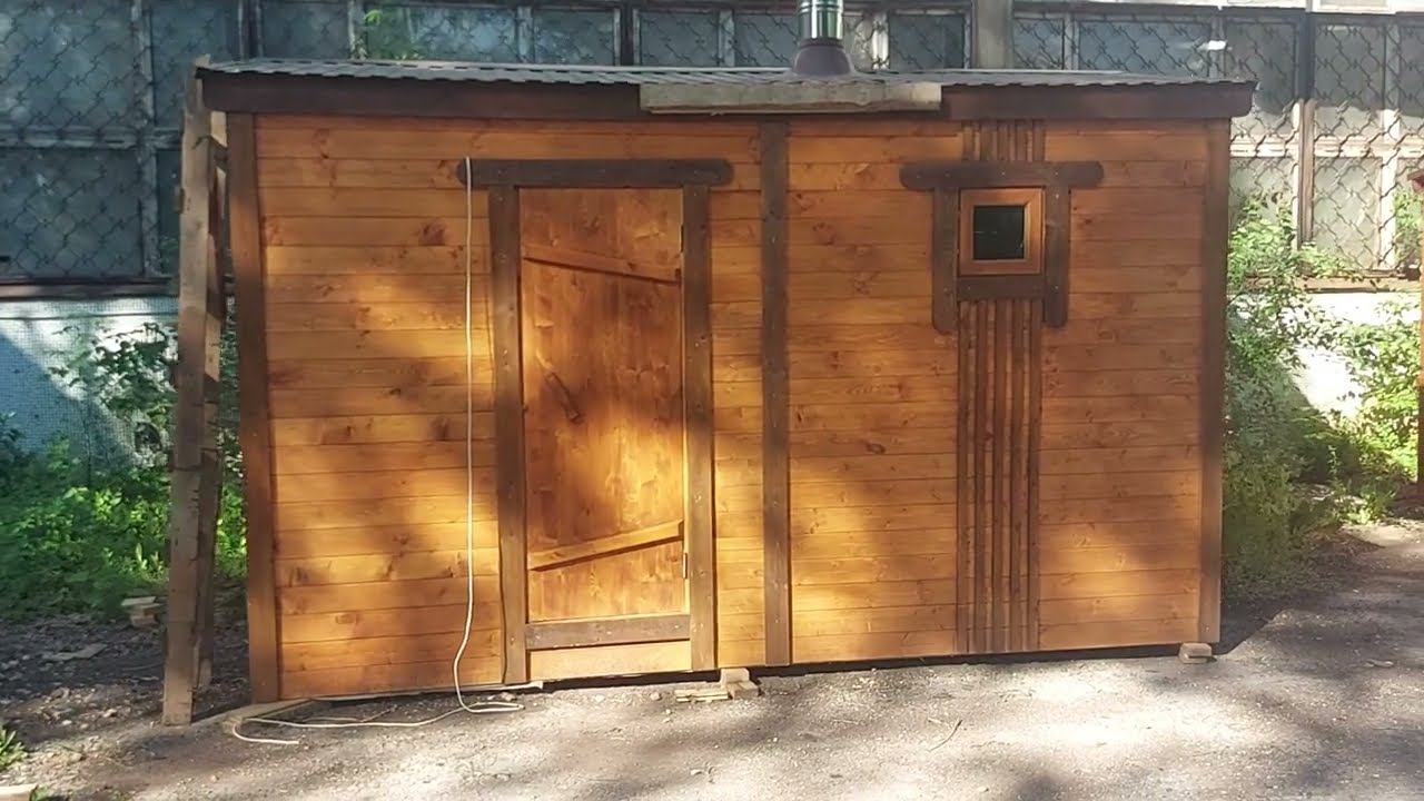 Каркасная баня 2,4х4,0 м. Самые лучшие полы в бане. смотреть онлайн