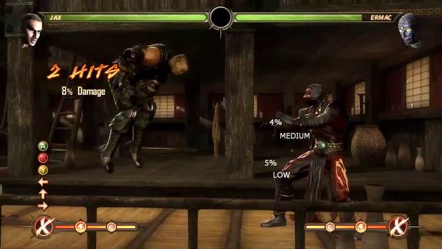 Mortal Kombat 9 - Jax комбо урок смотреть онлайн