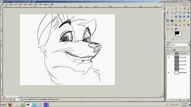 Sketching in GIMP смотреть онлайн