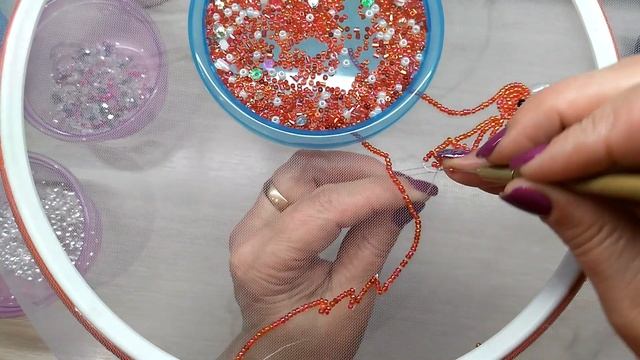 Вышивка тамбурным крючком. Мои первые шаги в технике Люневильская вышивка. смотреть онлайн