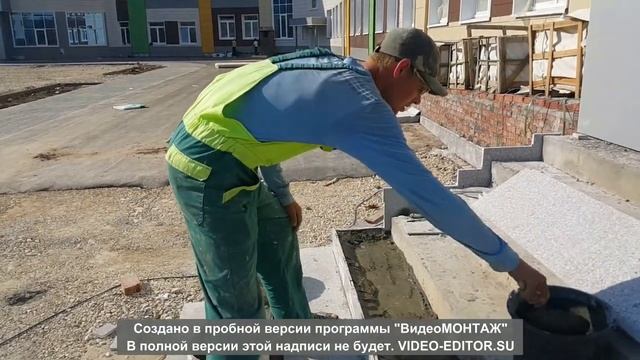 Облицовка ступеней гранитом. Подробный разбор. смотреть онлайн