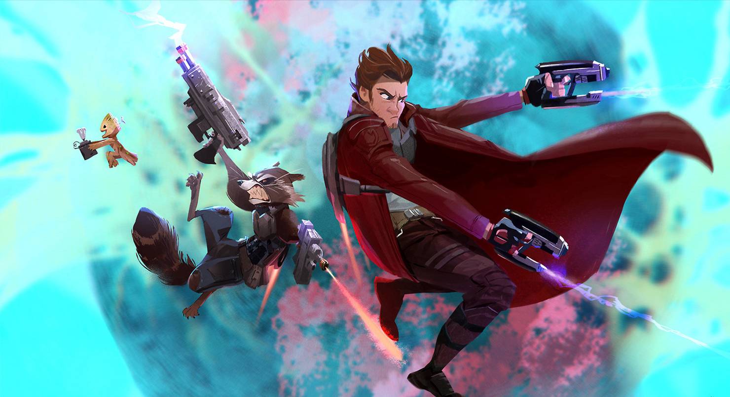 звездный лорд в коробке с карандашами