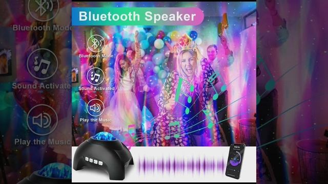TOGAVE Northern Lights Aurora Projector, Star Projector with Bluetooth Music Speaker. смотреть онлайн