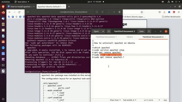 How to uninstall Apache2 on Ubuntu смотреть онлайн