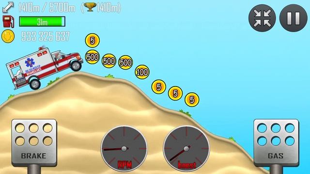 CAR RACING GAMES★Hill Climb RACING AMBULANCE ON BEACH ROAD★GAMEPLAY смотреть онлайн