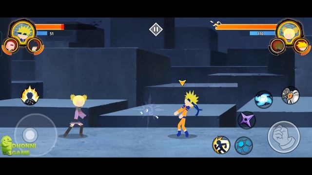 Stickman Ninja (Naruto) - 3v3 Battle Arena Gameplay Android/iOS смотреть онлайн