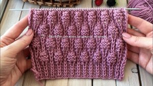 Ягодка Малинка рельефный узор спицами