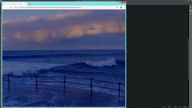 How To Make A Website With Full Screen Background Video Using HTML And CSS смотреть онлайн