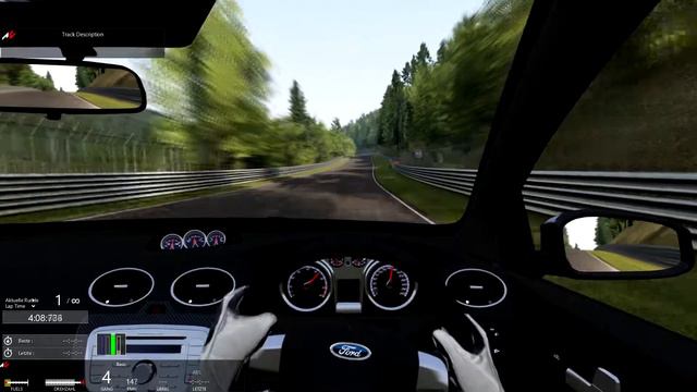 Assetto Corsa - Ford Focus RS MK2 around Nordschleife Touristenfahrt смотреть онлайн