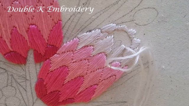 Hand embroidery for begginers: The "PROTEA" pattern: Beautiful pattern and Very easy stitches! смотреть онлайн