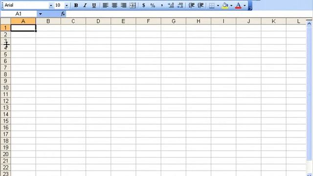 Microsoft Excel 2003 1-5 Baris, Kolum Dan Sel смотреть онлайн