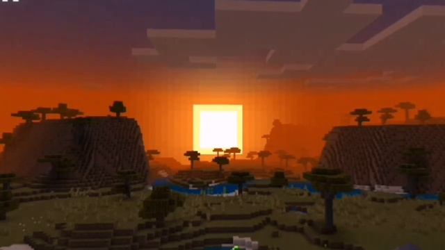 minecraft sunset in a savanna смотреть онлайн