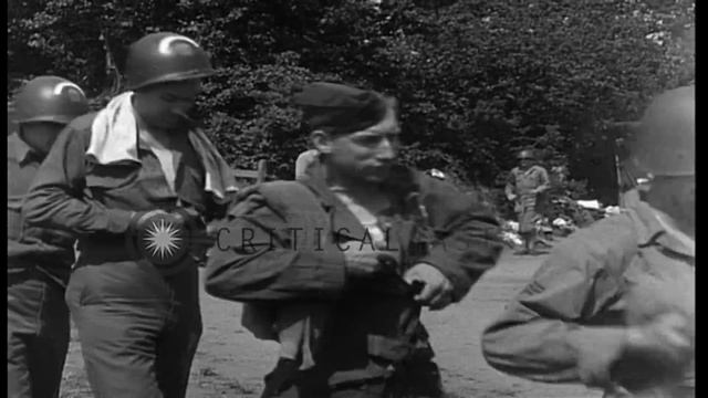 United States soldiers queue to take showers at a base camp in England, prior to...HD Stock Footage смотреть онлайн