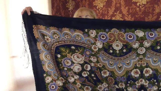 "Посадский"14 как весенний сад????? #павловопосадская#шаль#платок#посадский#синий#примерки#обзо смотреть онлайн