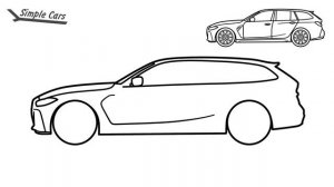 How to draw a BMW M3 COMPETITION Touring 2023 easy / drawing bmw m3 g81 step by step