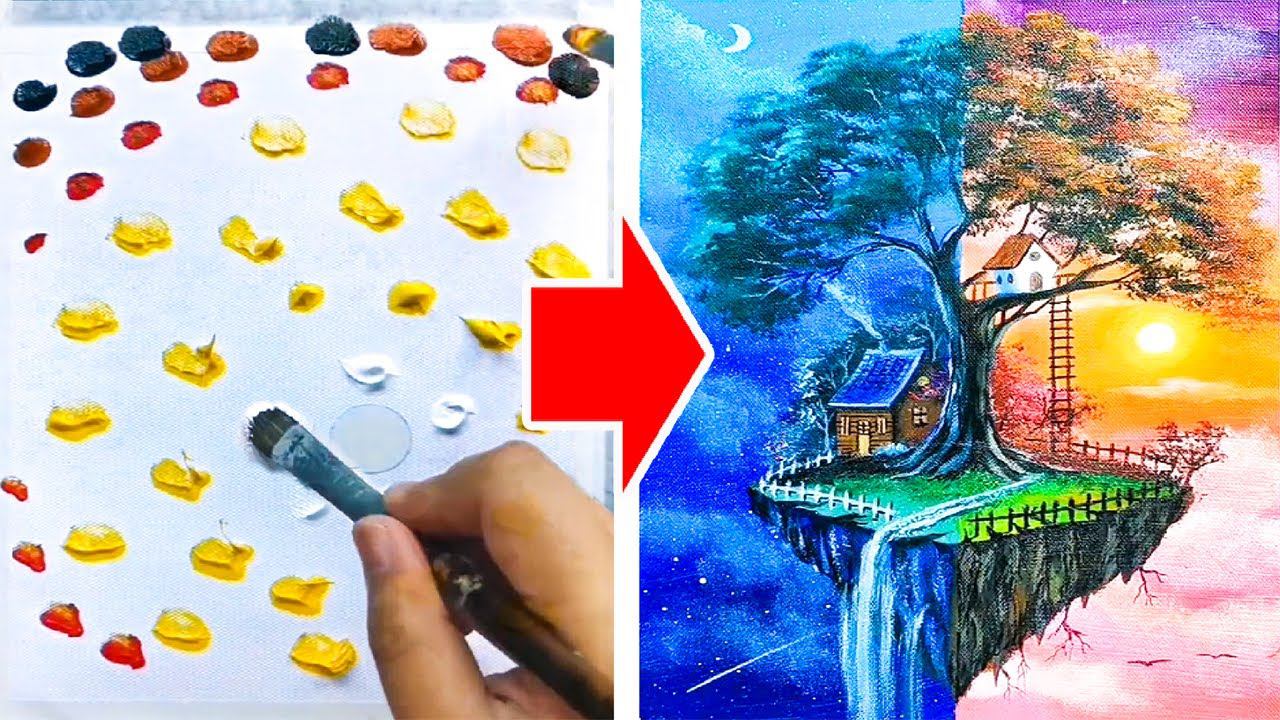 Идеи для рисования акрилом. Техника рисования. Как легко нарисовать смотреть онлайн