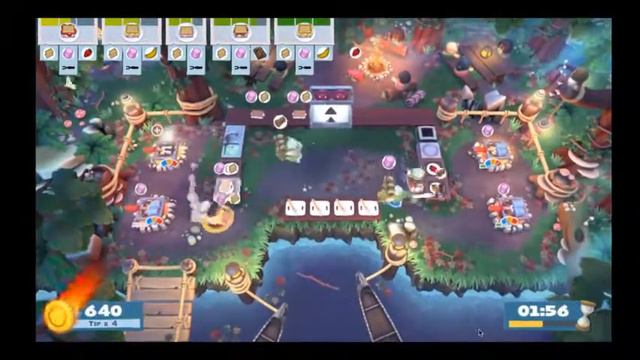 Overcooked 2: Campfire Cook Off - Level 2-3, 4 Players, 4 Stars смотреть онлайн