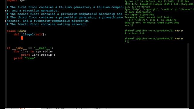 Advent of Code 2016, day 11 смотреть онлайн
