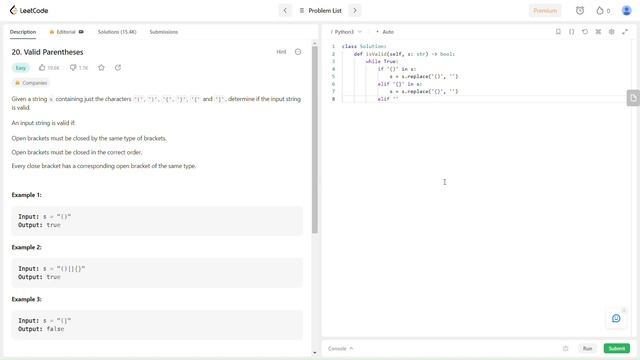 VALID PARENTHESES смотреть онлайн