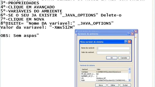 Fixando Erro: Could not create the java virtual machine - Minecraft - Win XP Ou 7! смотреть онлайн