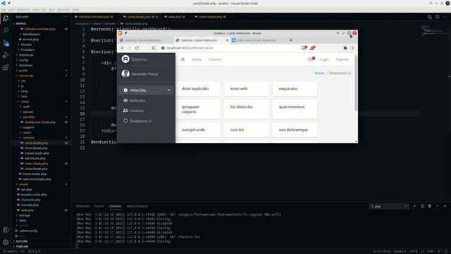 Vista basada en Cards de Bootstrap смотреть онлайн