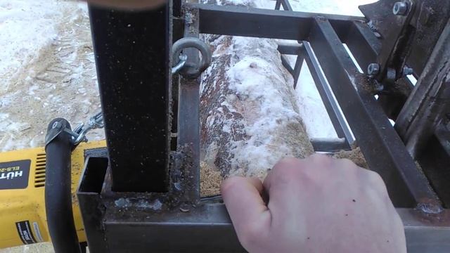 Самодельная пилорама из цепной пилы смотреть онлайн