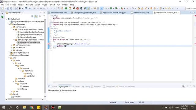 Java Spring HelloWorld example смотреть онлайн