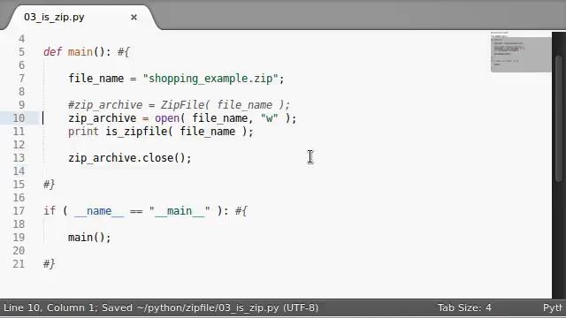 Python [zipfile] 04 is_zipfile() смотреть онлайн