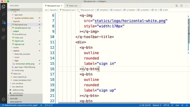 How to create responsive tool bar using Quasar Framework смотреть онлайн