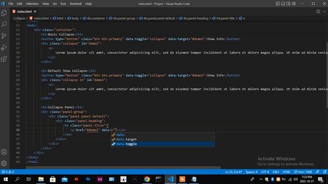 bootstrap collapse | bootstrap collapse examples | part 20 смотреть онлайн