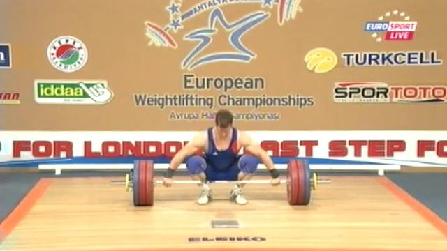 Мужчины 94кг. Рывок ЧЕ 2012 смотреть онлайн