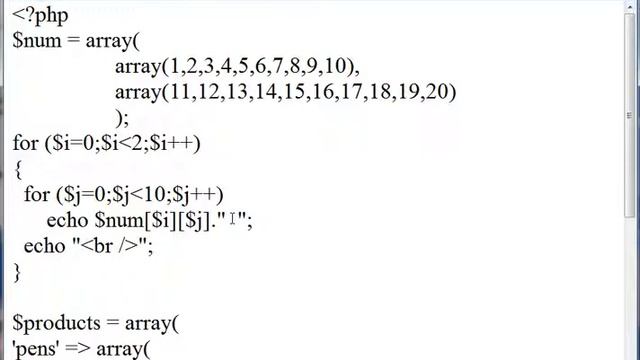 Learn PHP Tutorial in Hindi 17 Multidimensional Array and Associative Array смотреть онлайн