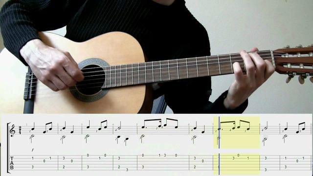 "Les marionnettes" - Remi Bouchard (guitar lesson + TAB) смотреть онлайн