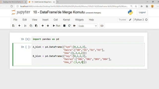 PYTHON İLE VERİ BİLİMİ – Dataframe’de Merge Komutu смотреть онлайн