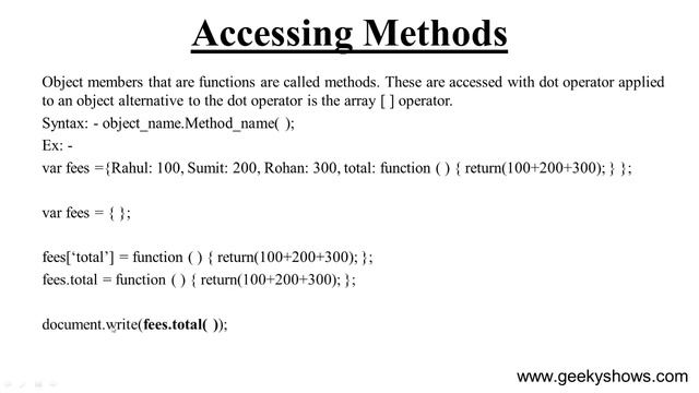 Accessing Object Methods in JavaScript (Hindi) смотреть онлайн