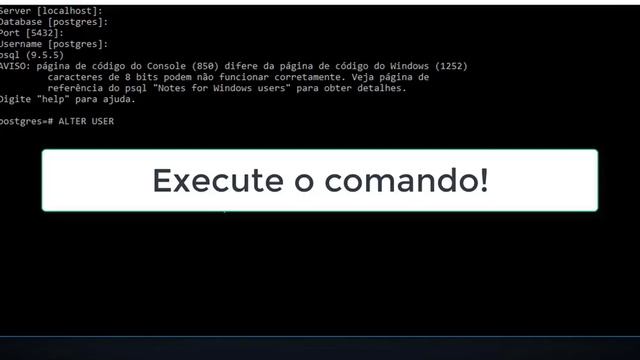 PostgreSQL - Alterando senha SQL SHELL (psql) Windows смотреть онлайн