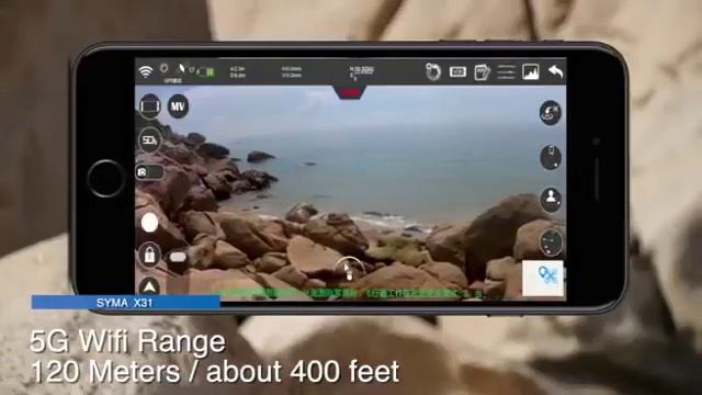 Радиоуправляемый квадрокоптер Syma X31 4К WiFi GPS с камерой FPV смотреть онлайн