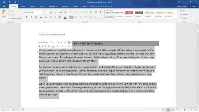 Word Tutorial - Using placeholder text смотреть онлайн