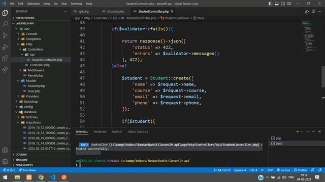 Laravel 9 rest api tutorial | How to make rest API in laravel 9 | Laravel 9 API CRUD from Scratch смотреть онлайн