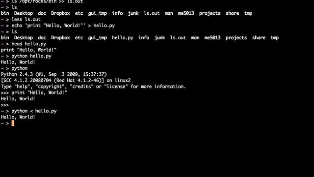 Basic UNIX Commands - Pipes & Redirects смотреть онлайн