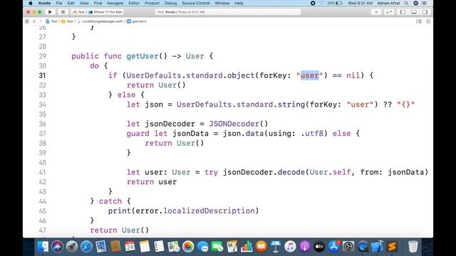 Easy way to save the class object in user defaults - Swift iOS смотреть онлайн