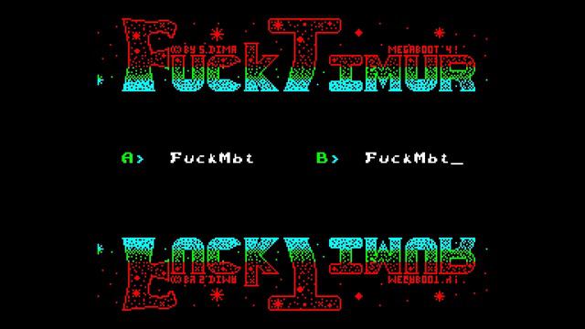 Fuck Timur Mega boot - Super Dima [#zx spectrum AY Music Demo] смотреть онлайн